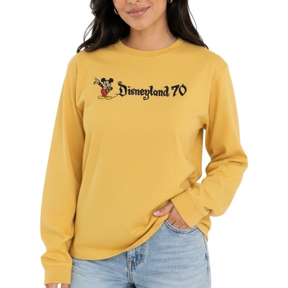 Disneyland 70th Anniversary Mickey Vault Collection Long Sleeve L NWT